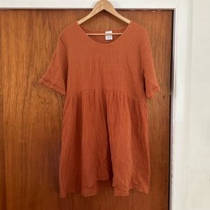 Babydoll Mini Dress, 100% cotton gauze